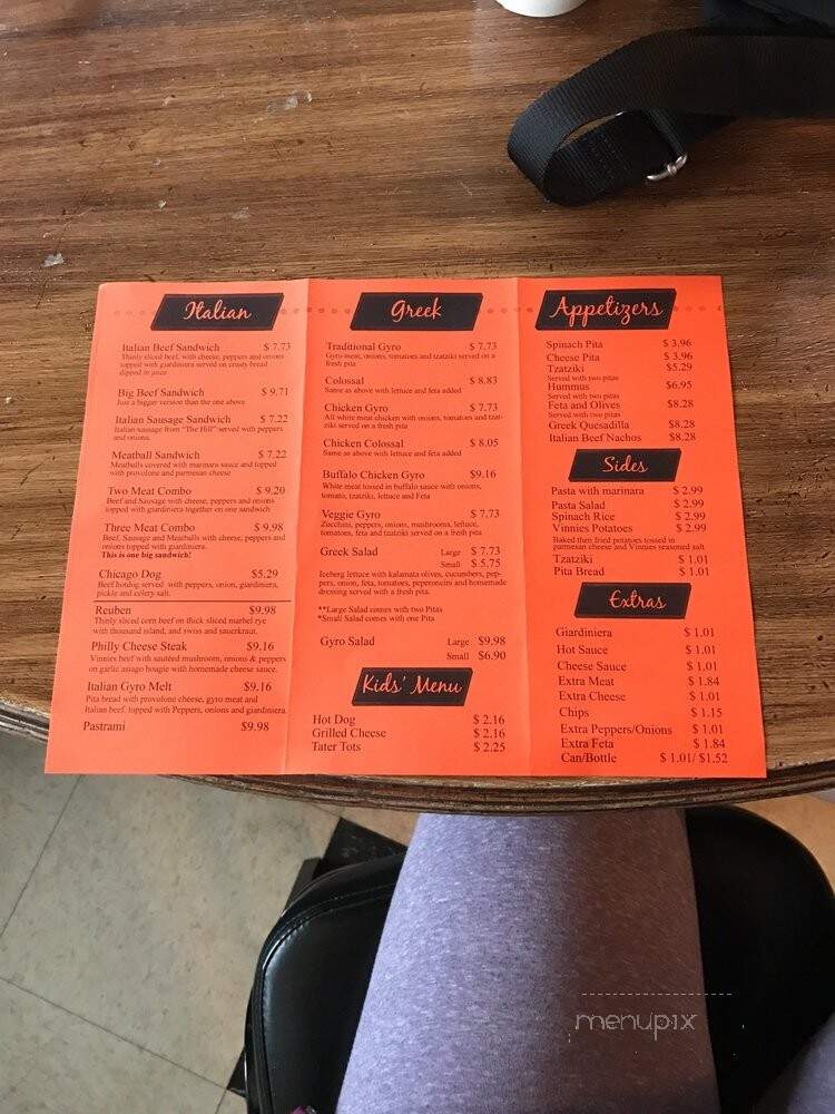 Vinnie's Italian Beef and Gyros - Saint Louis, MO menu_pic