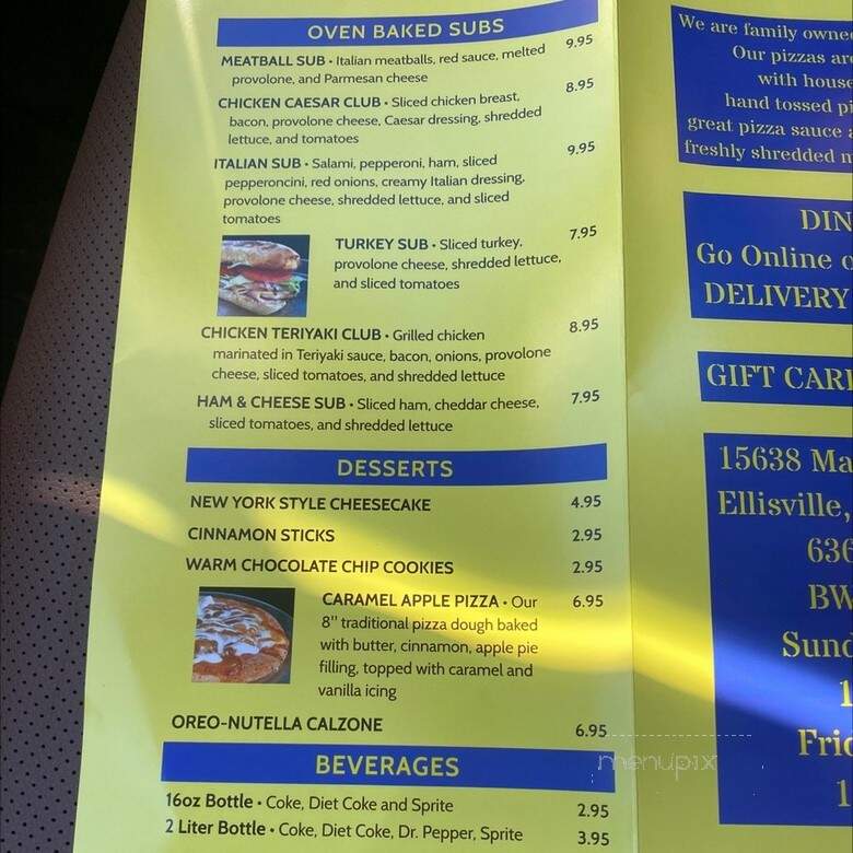Boardwalk Pizza - Ellisville, MO menu_pic