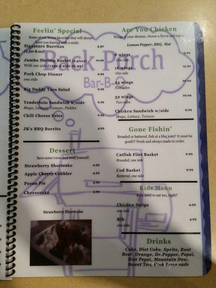 Back Porch Bar-B-Q - Kansas City, MO menu_pic