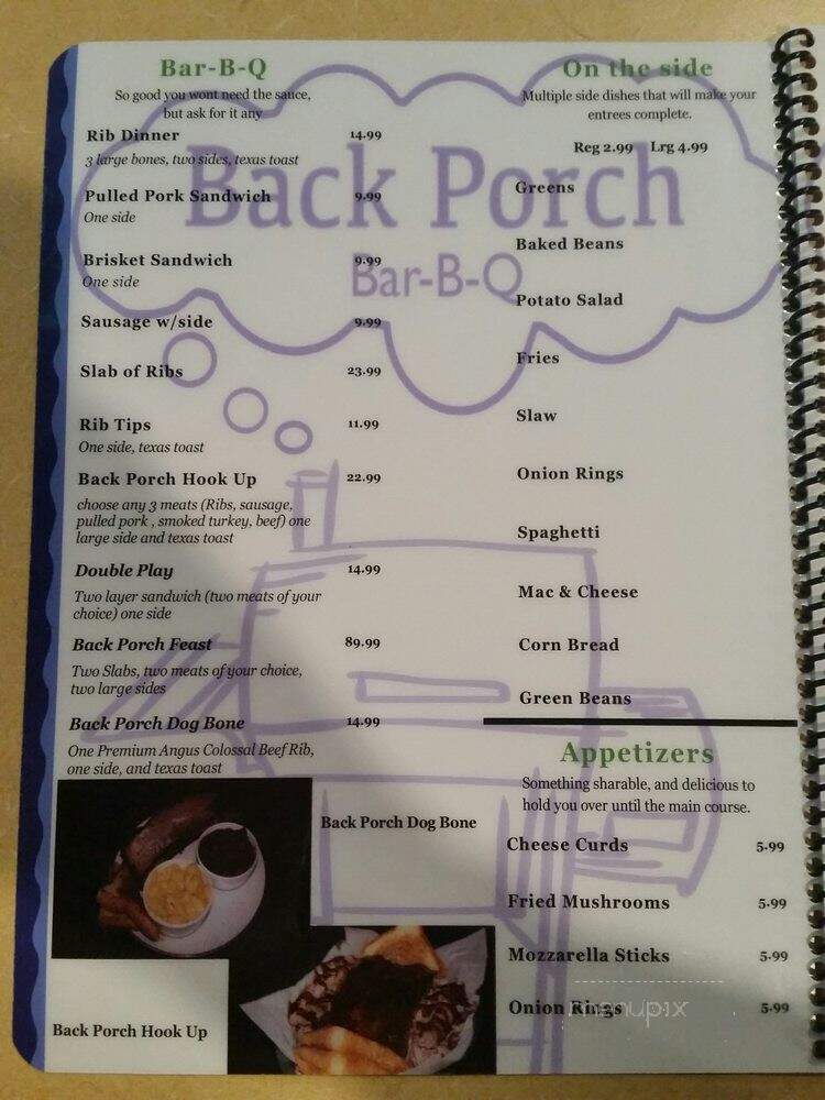 Back Porch Bar-B-Q - Kansas City, MO menu_pic