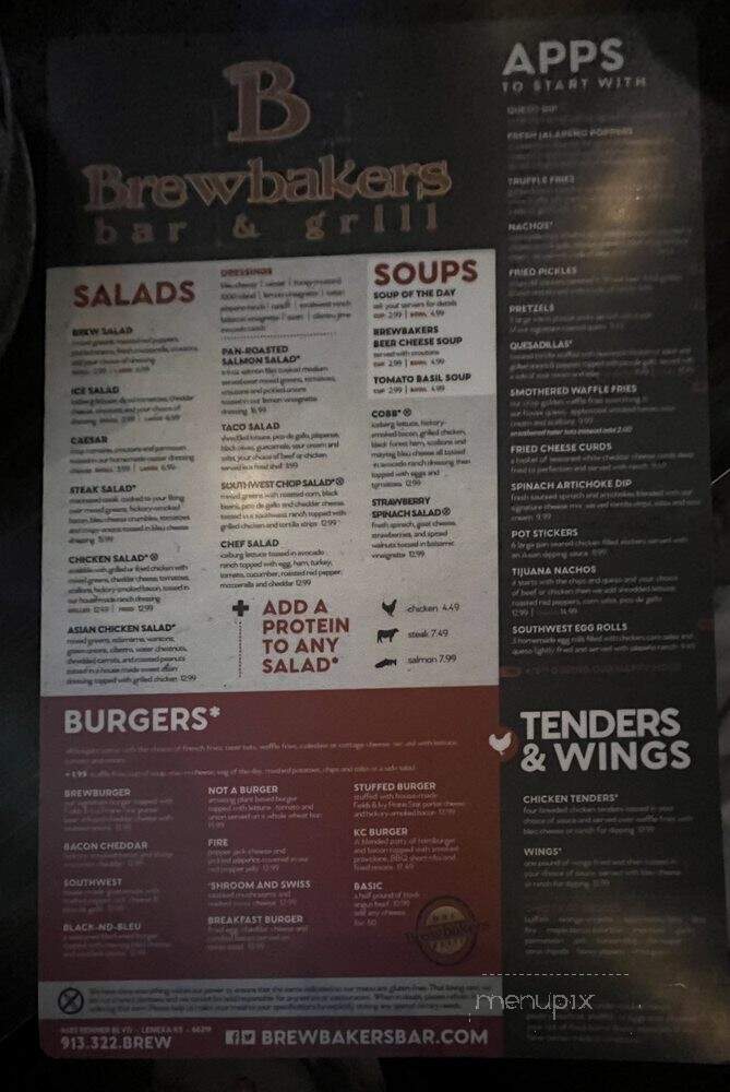 Brewbakers - Lenexa, KS menu_pic