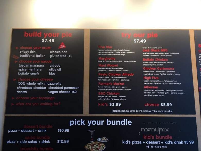 Pie Five Pizza - Overland Park, KS menu_pic