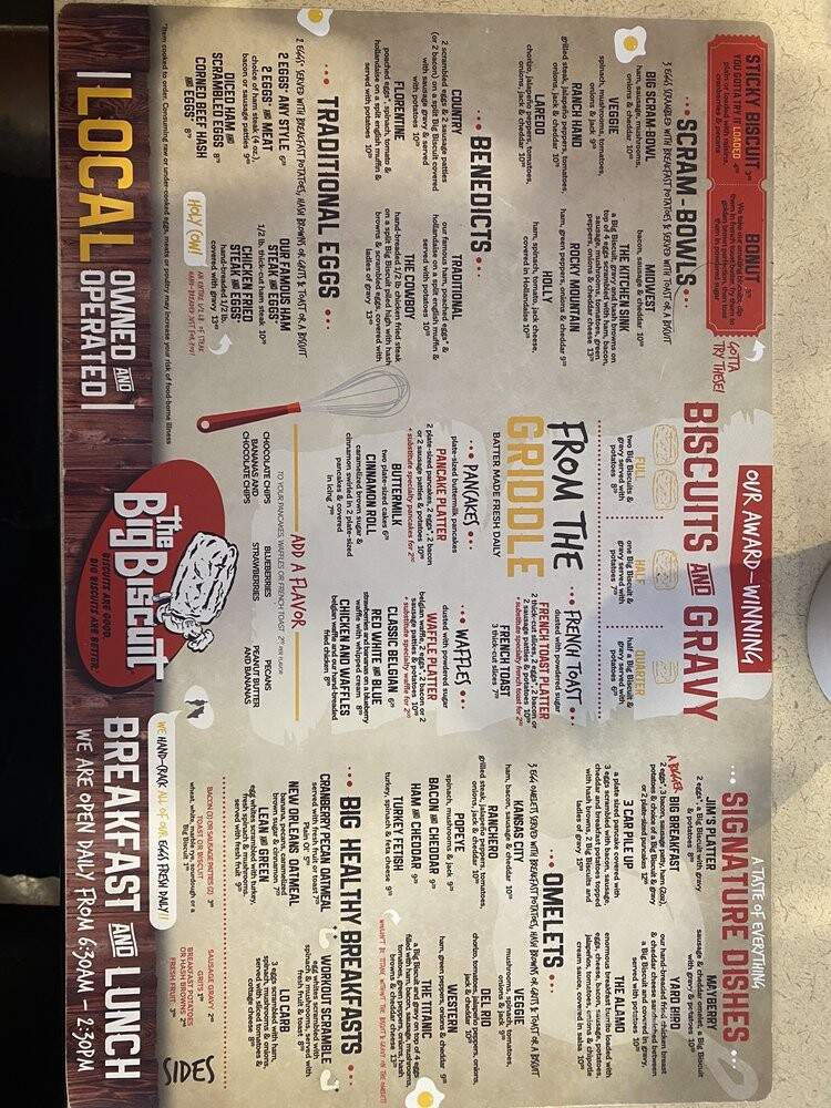 The Big Biscuit - Overland Park, KS menu_pic
