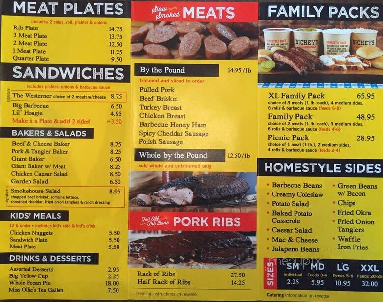 Dickey's Barbecue Pit - Rogers, AR menu_pic
