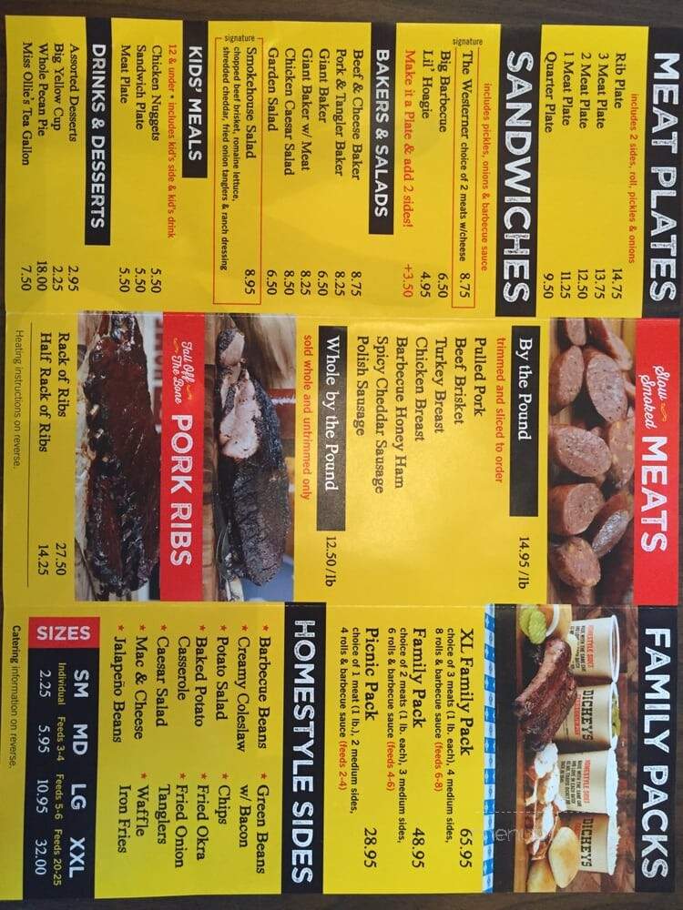 Dickey's Barbecue Pit - Rogers, AR menu_pic