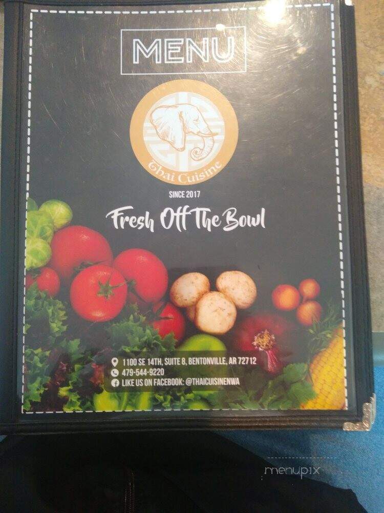 Thai Cuisine - Bentonville, AR menu_pic