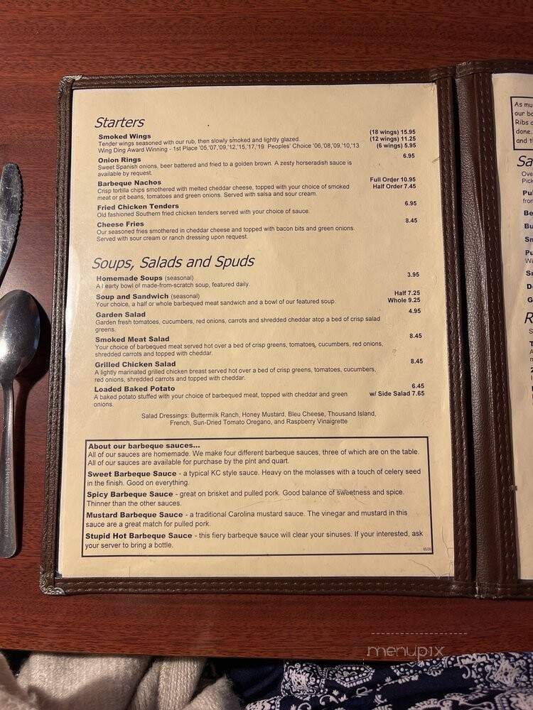 HalfSauced Barbeque - Osage Beach, MO menu_pic