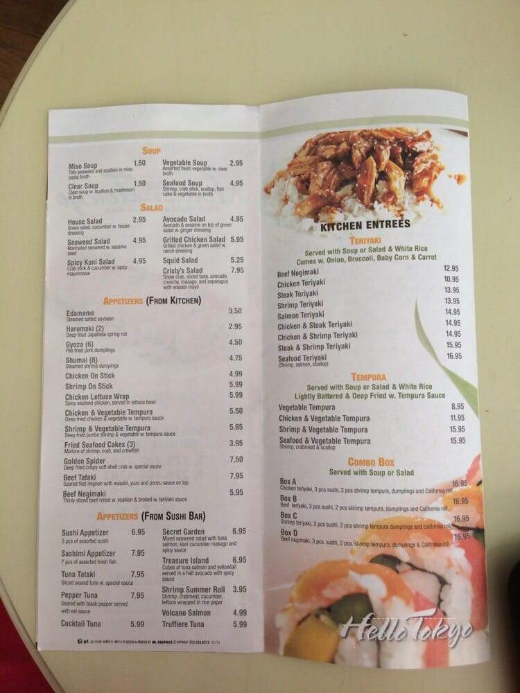 Hello Tokyo II - Gonzales, LA menu_pic