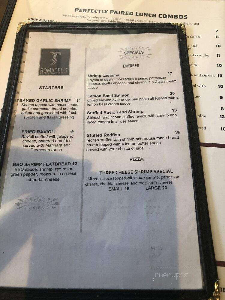 Romacelli - Youngsville, LA menu_pic