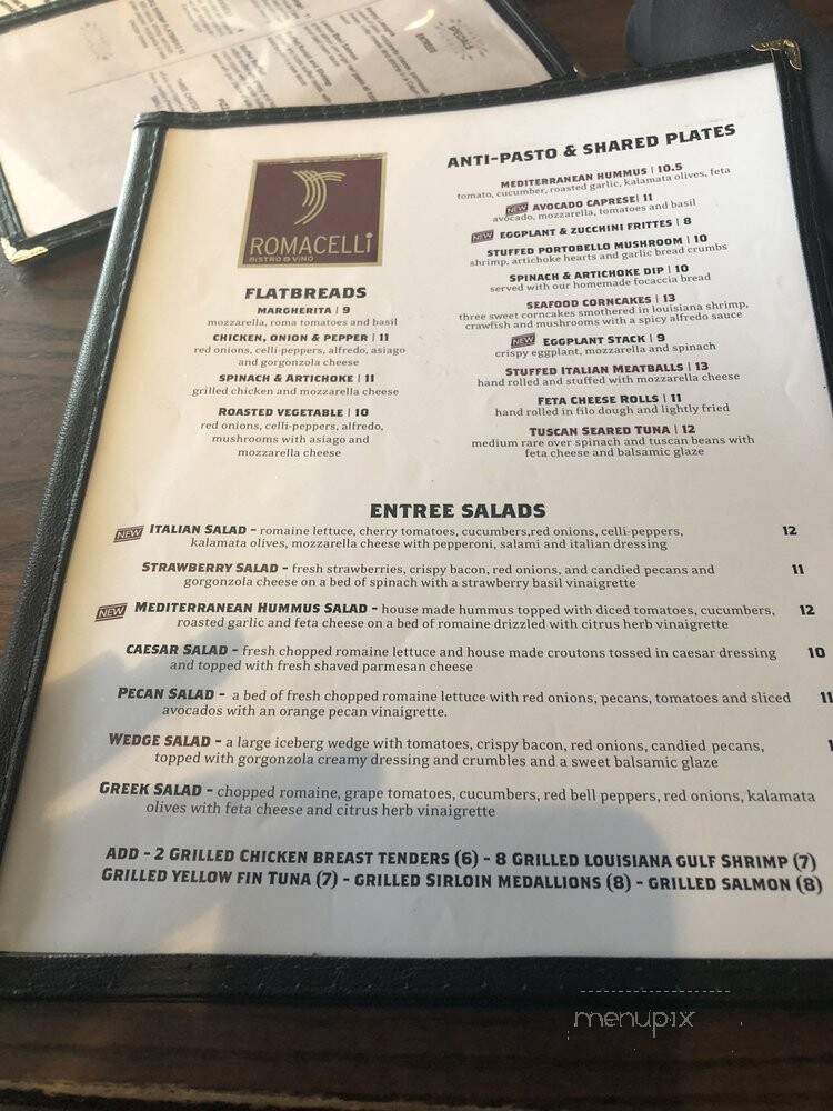 Romacelli - Youngsville, LA menu_pic