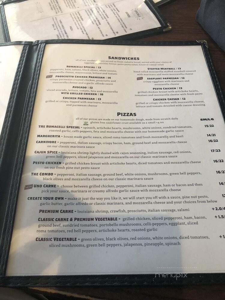 Romacelli - Youngsville, LA menu_pic