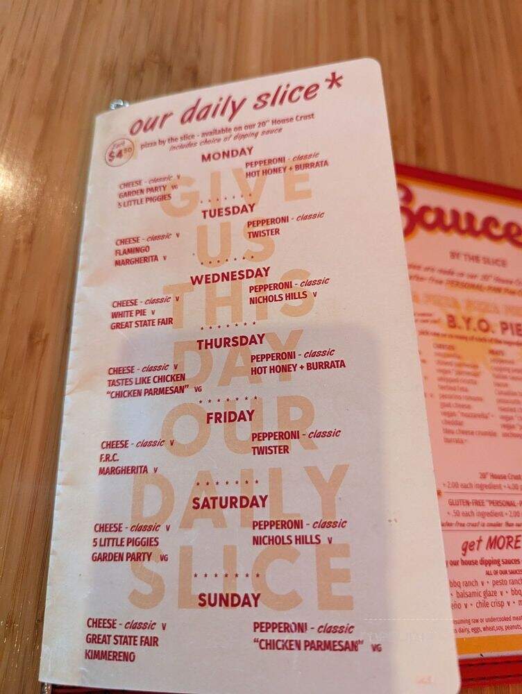 Sauced on Paseo - Oklahoma City, OK menu_pic