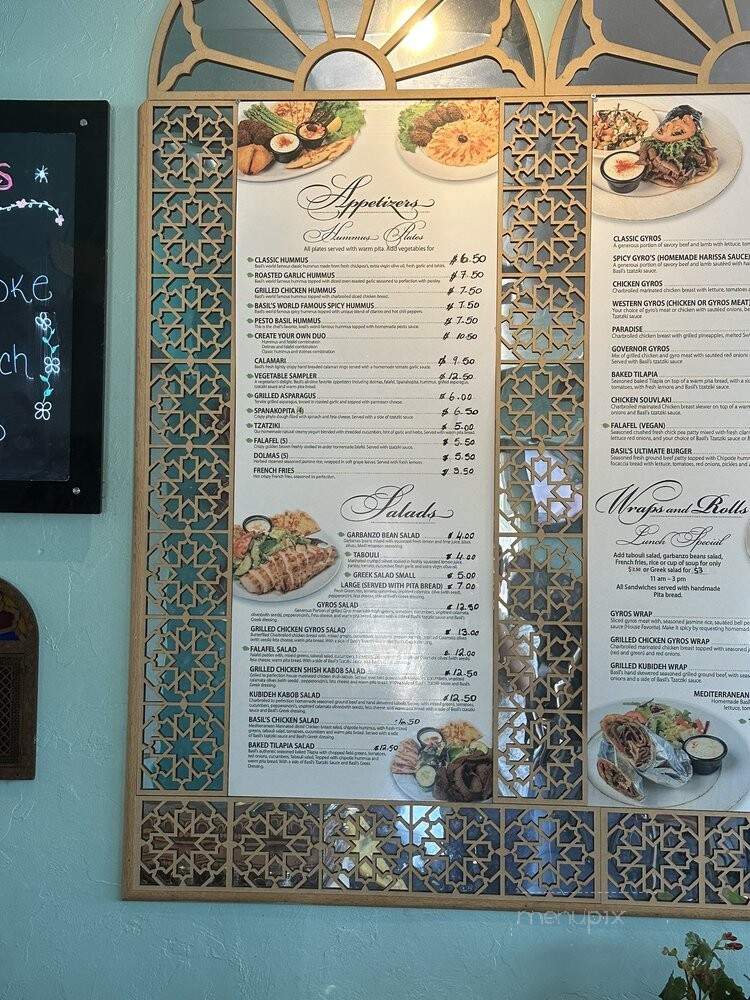 Basil Mediterranean Cafe - Oklahoma City, OK menu_pic