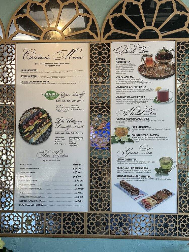 Basil Mediterranean Cafe - Oklahoma City, OK menu_pic