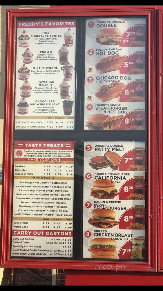 Freddy's Frozen Custard & Steakburgers - Broken Arrow, OK menu_pic