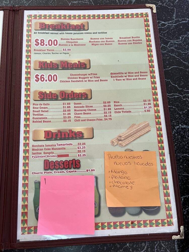 La Torta Sports Bar - Terrell, TX menu_pic