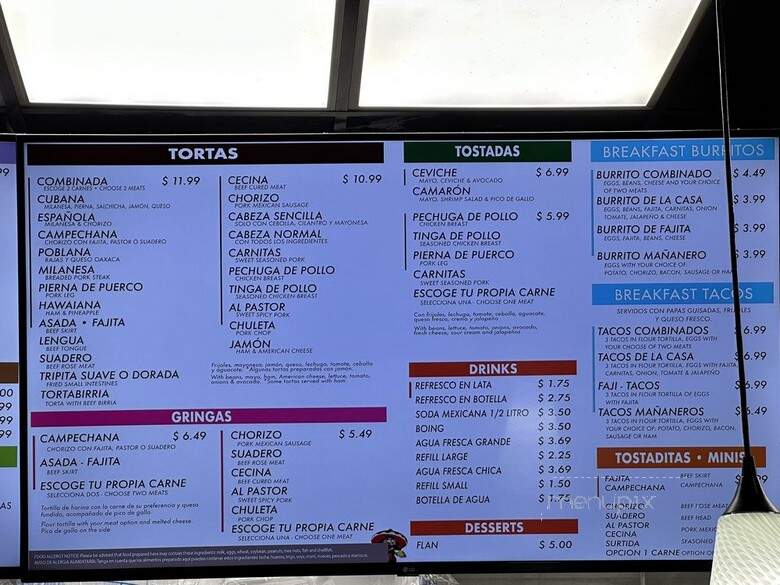 La Salsa Verde Taqueria - Dallas, TX menu_pic