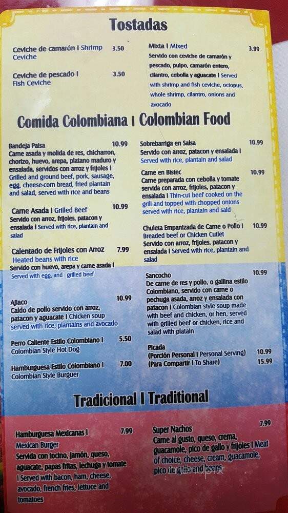Las Palmas Seafood & Taqueria - Garland, TX menu_pic