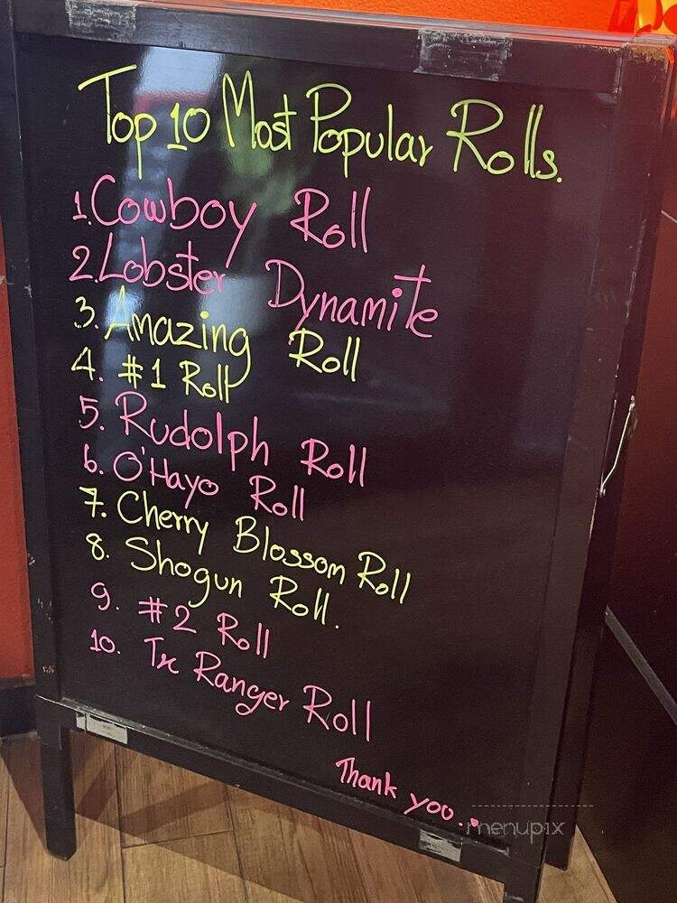Suzushii Sushi & Grill - Arlington, TX menu_pic