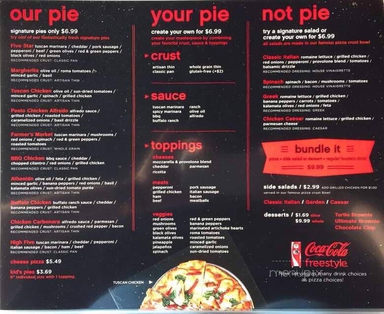 Pie Five Pizza - Keller, TX menu_pic