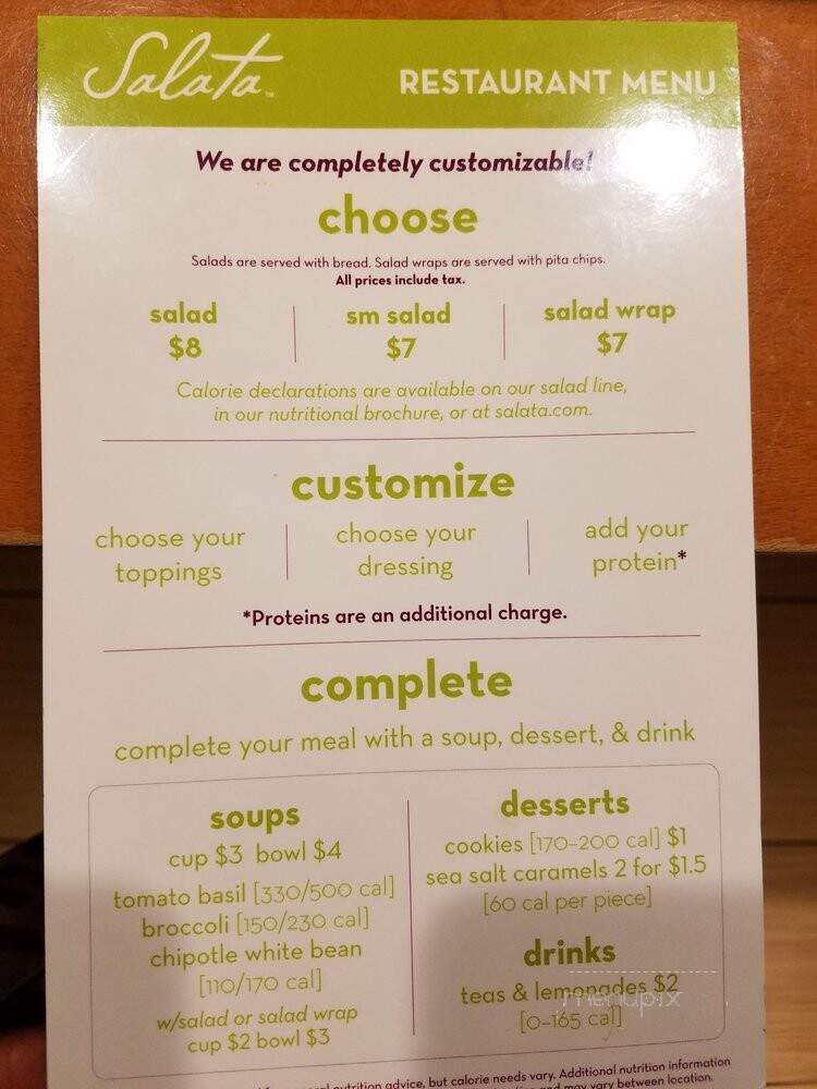 Salata - Houston, TX menu_pic