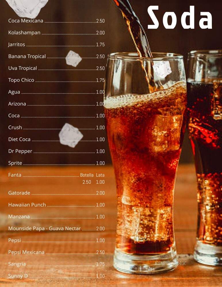 El Majahual - Houston, TX menu_pic