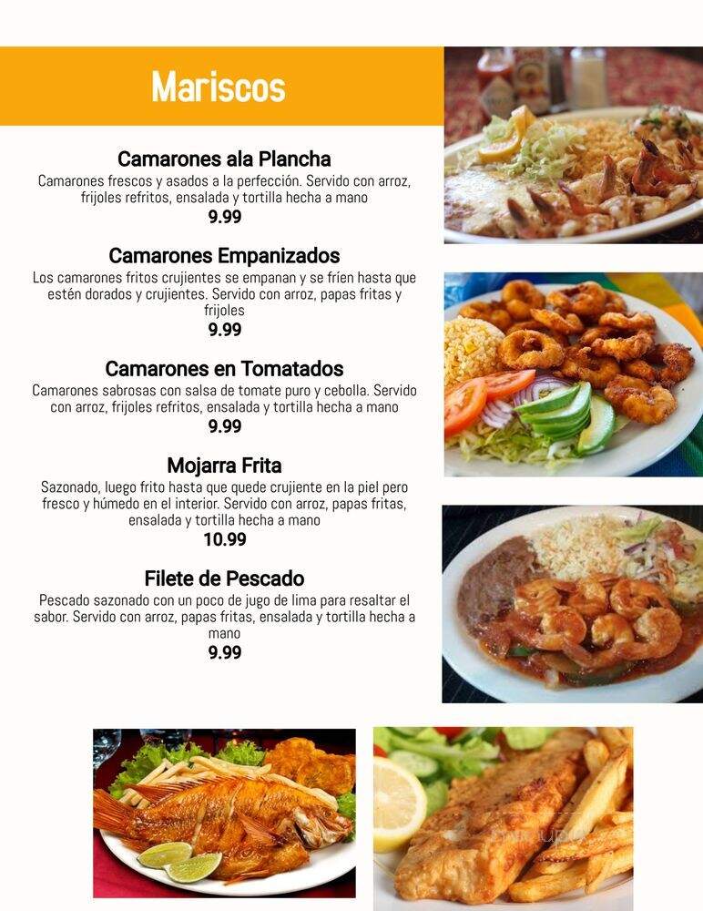 El Majahual - Houston, TX menu_pic