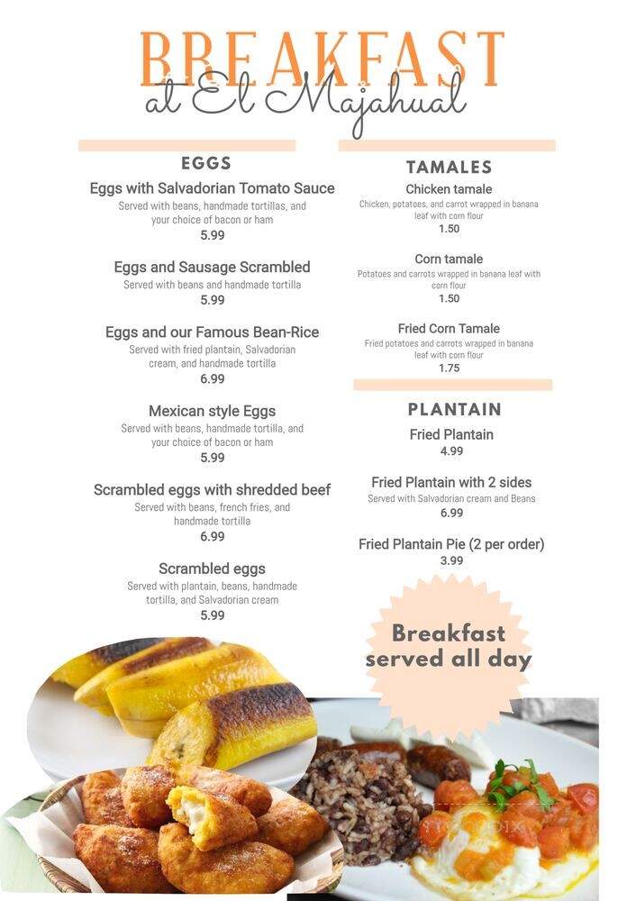 El Majahual - Houston, TX menu_pic