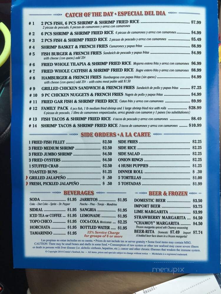 Connie's Seafood Kitchen - South Houston, TX menu_pic