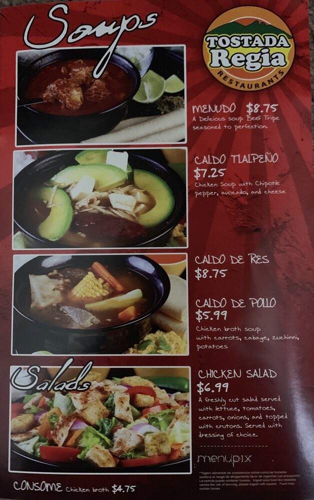 Tostada Regia - Houston, TX menu_pic
