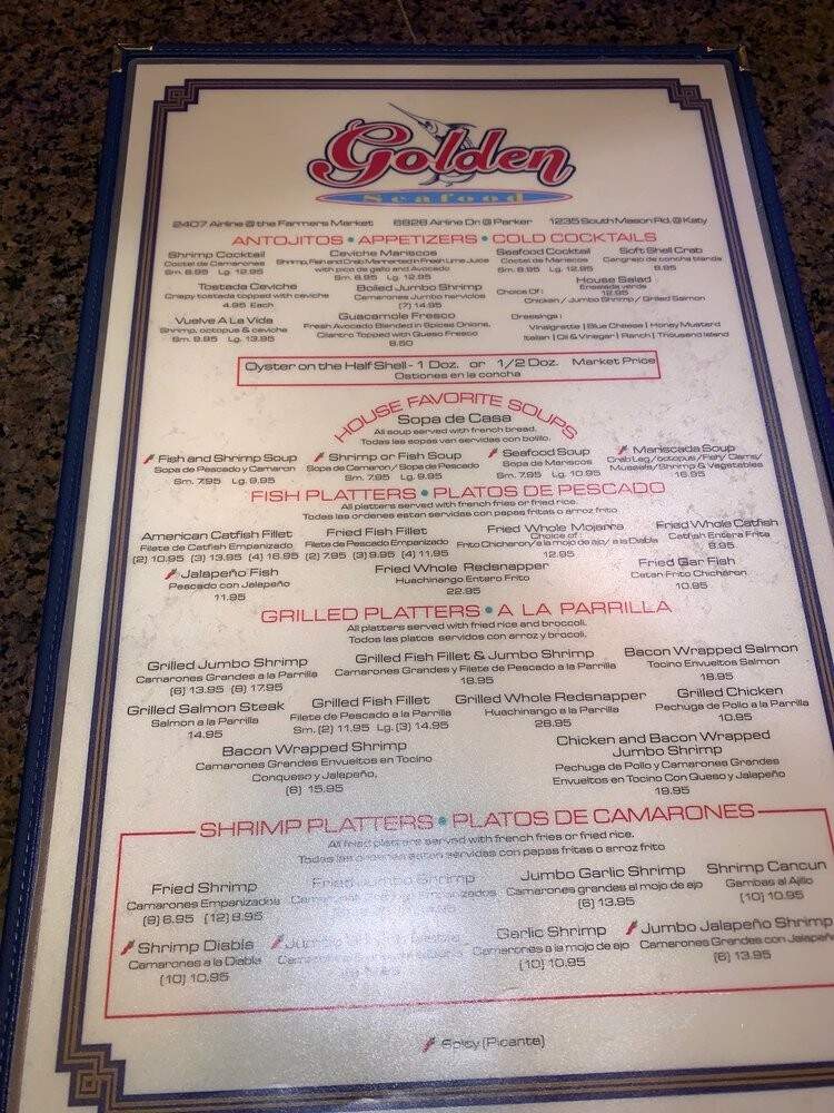 Golden Seafood - Katy, TX menu_pic