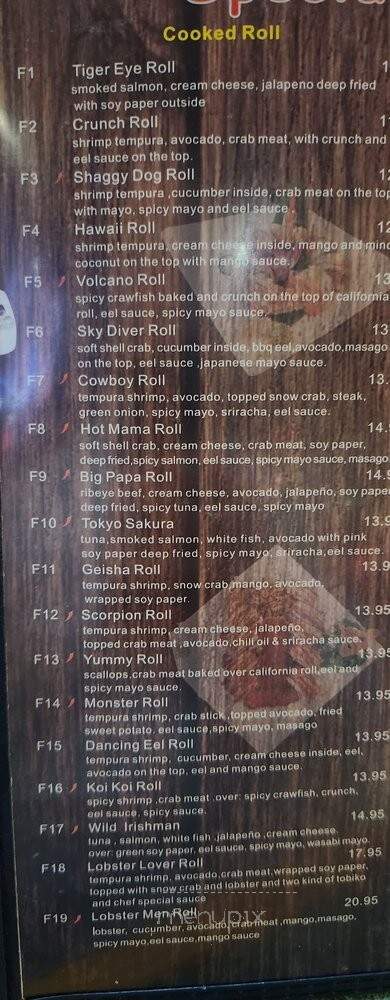 Kan's Sushi & Steakhouse - The Woodlands, TX menu_pic