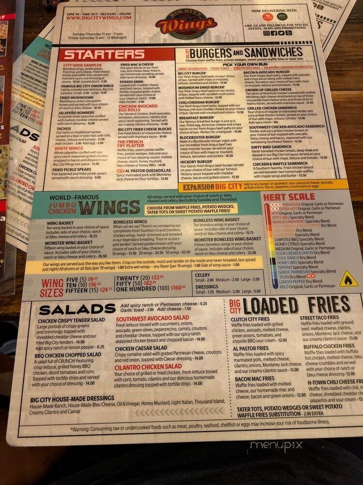 Big City Wings - Humble, TX menu_pic