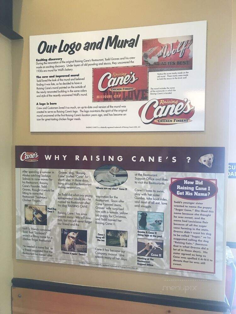 Raising Cane's Chicken Fingers - Missouri City, TX menu_pic