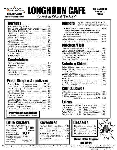 Longhorn Cafe - Boerne, TX
