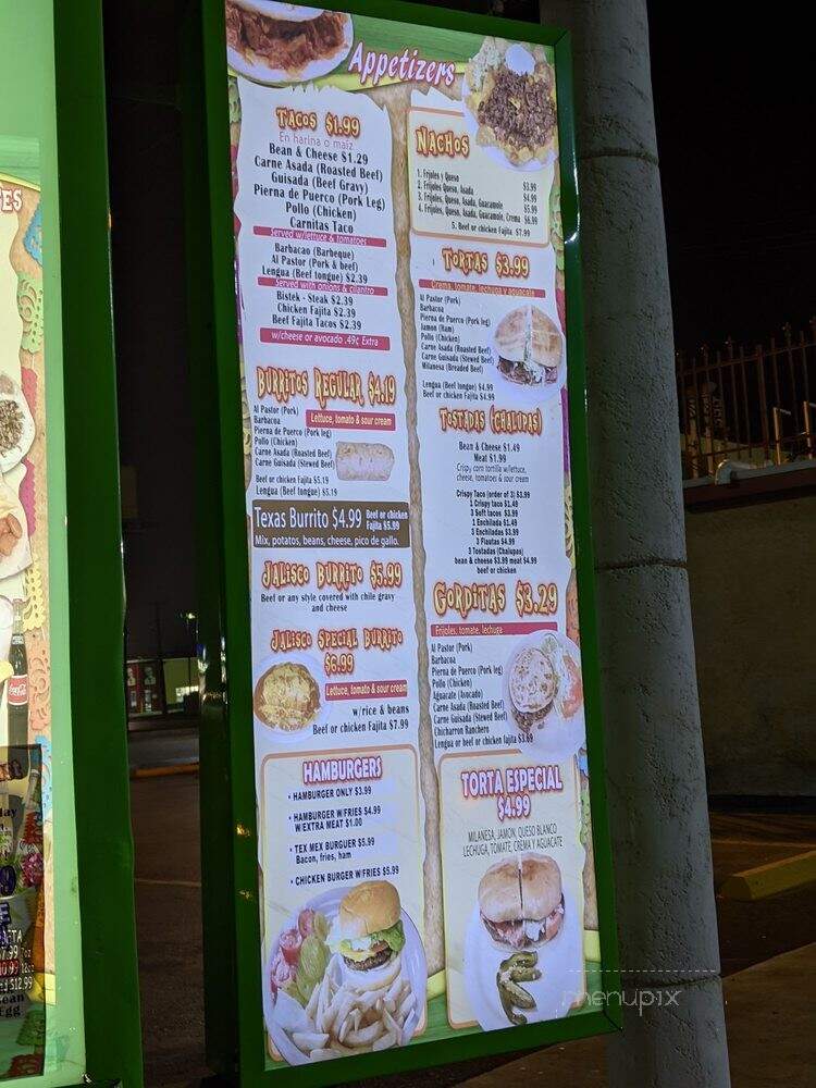 Taqueria La Tapatia - San Antonio, TX menu_pic