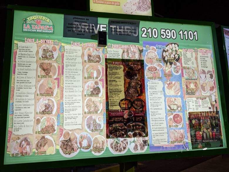 Taqueria La Tapatia - San Antonio, TX menu_pic