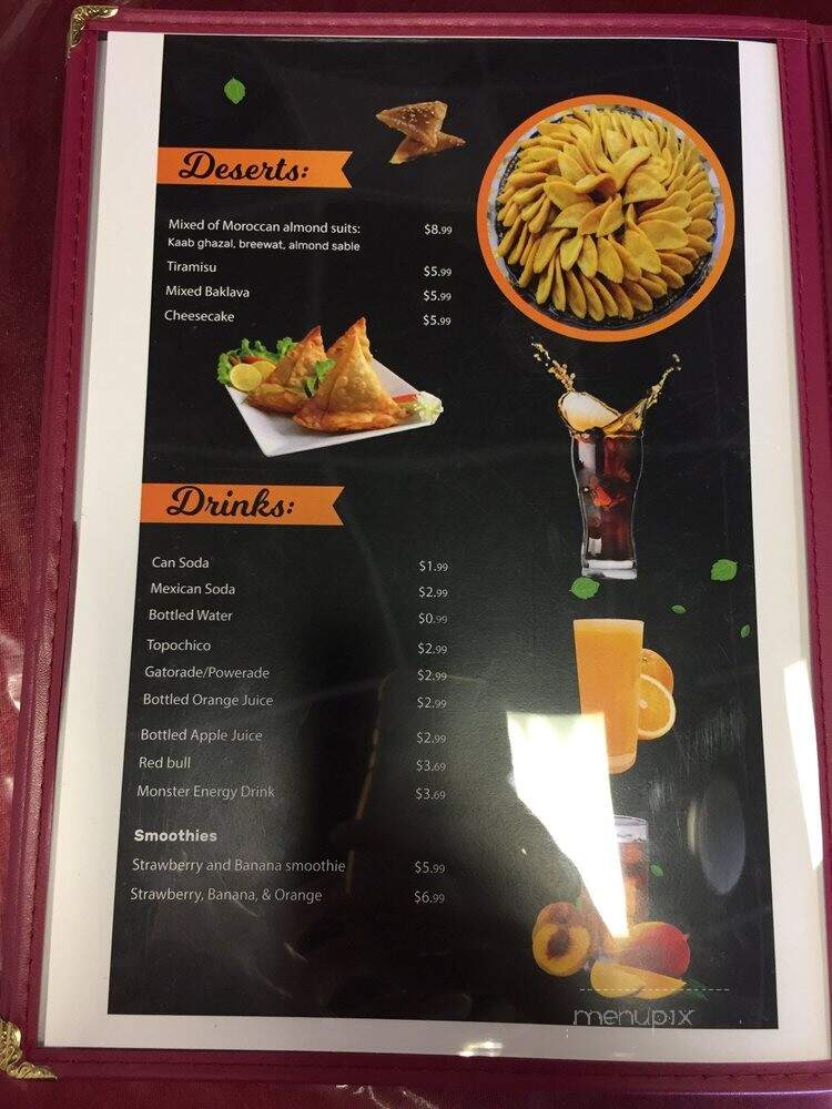 Casablanca Moroccan Cuisine - San Antonio, TX menu_pic