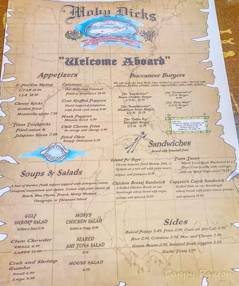 Moby Dick's Souvenir Shop - Port Aransas, TX menu_pic