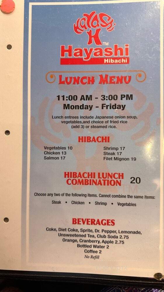Hayashi Japanese Hibachi and Sushi Bar - McAllen, TX