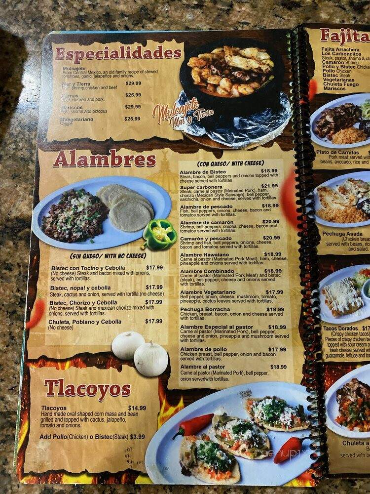 Los Carboncitos - Denver, CO menu_pic