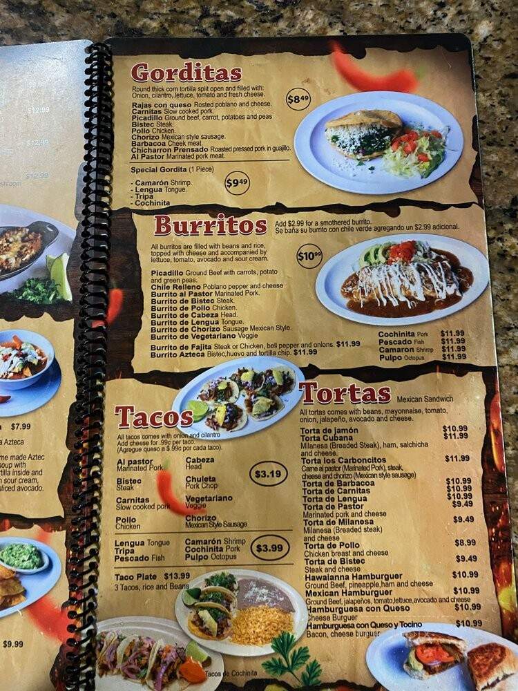 Los Carboncitos - Denver, CO menu_pic