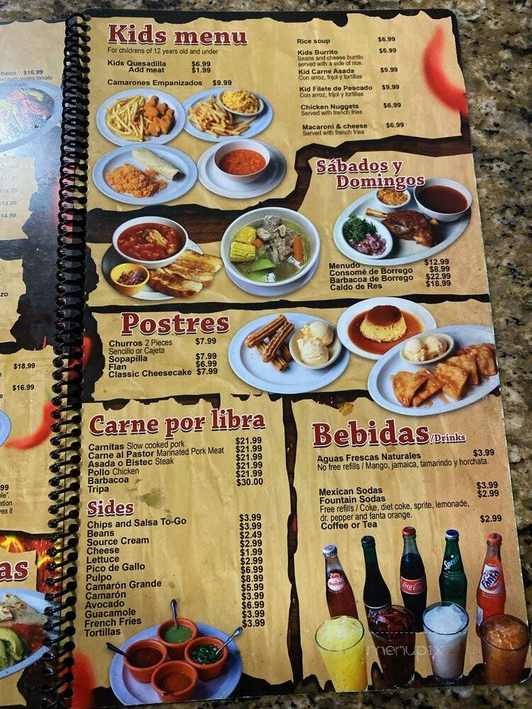 Los Carboncitos - Denver, CO menu_pic