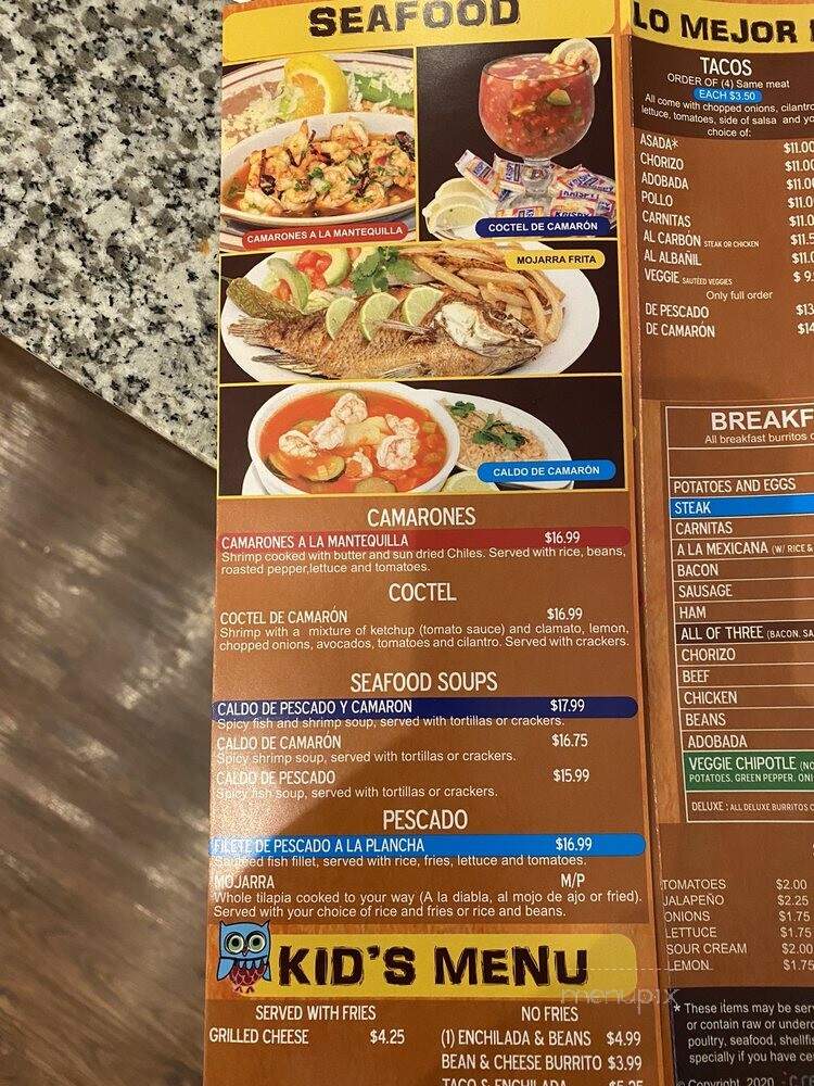La Casa Del Burrito - Broomfield, CO menu_pic