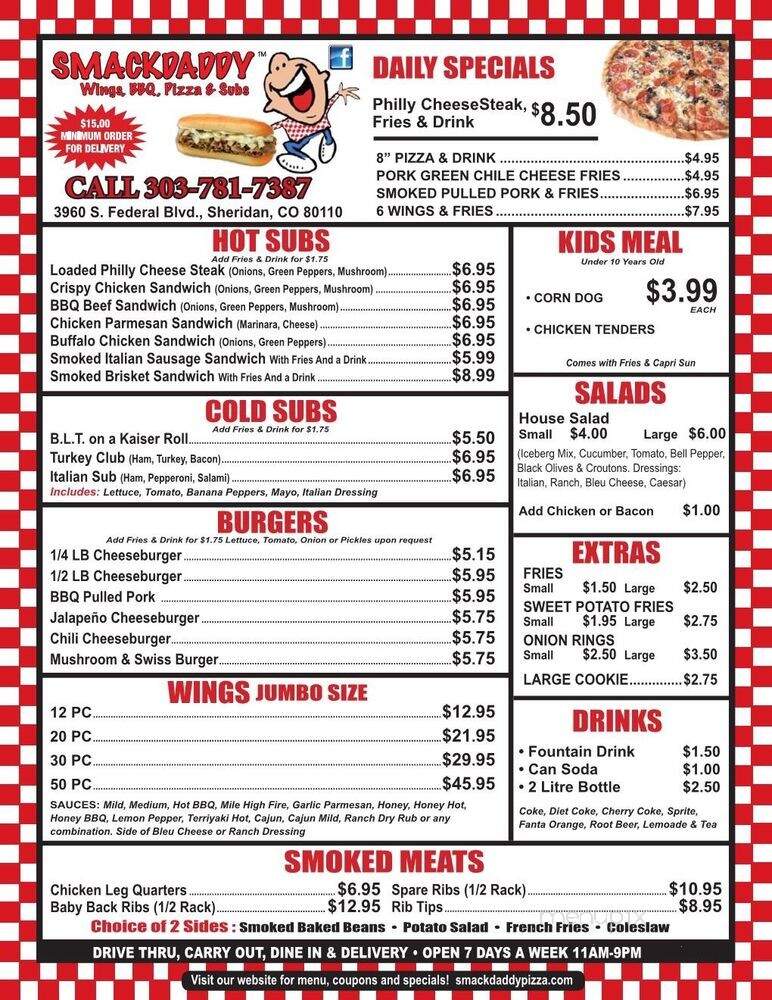 SmackDaddy Pizza - Englewood, CO menu_pic