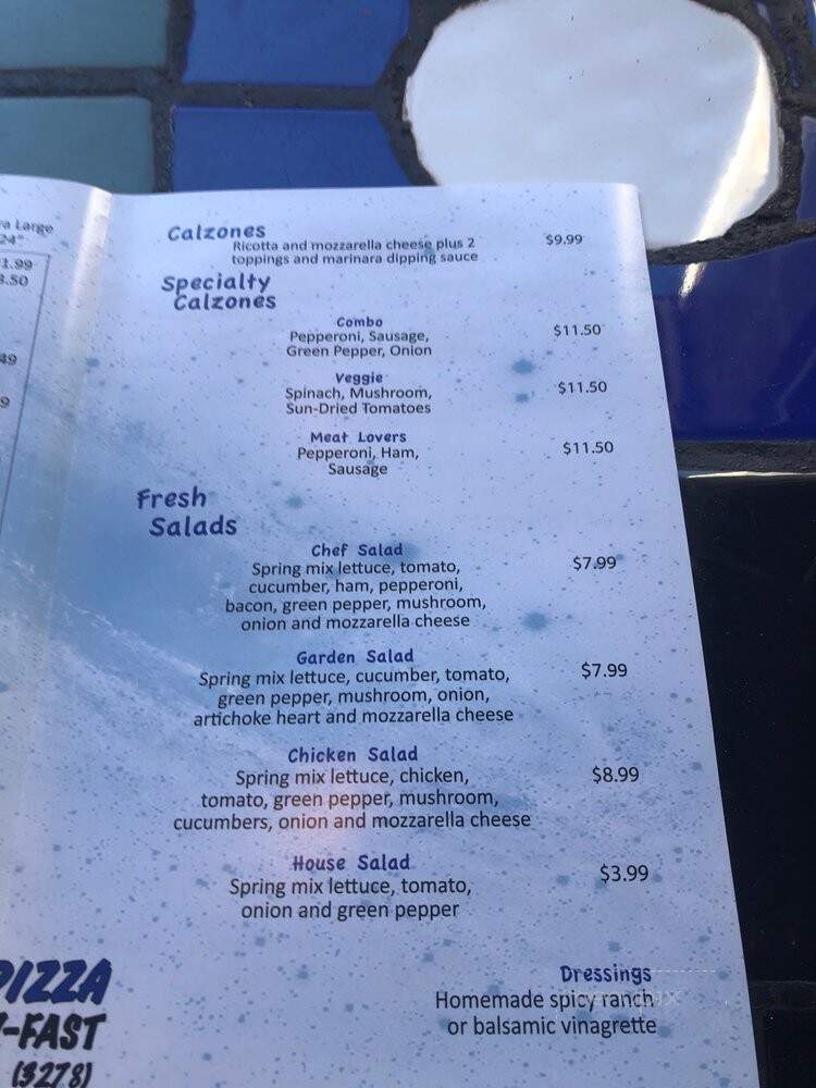 Cosmo's Pizza - Denver, CO menu_pic