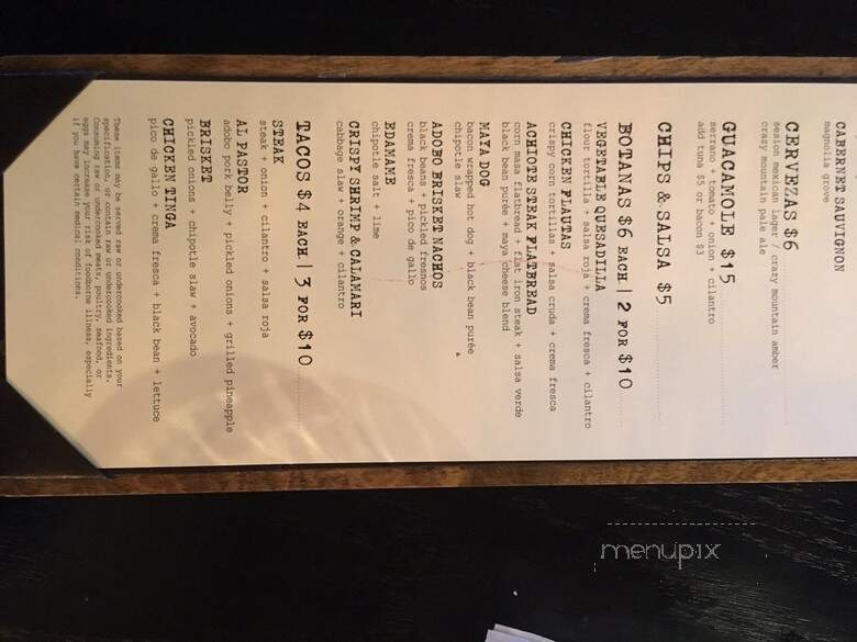 Maya - Avon, CO menu_pic