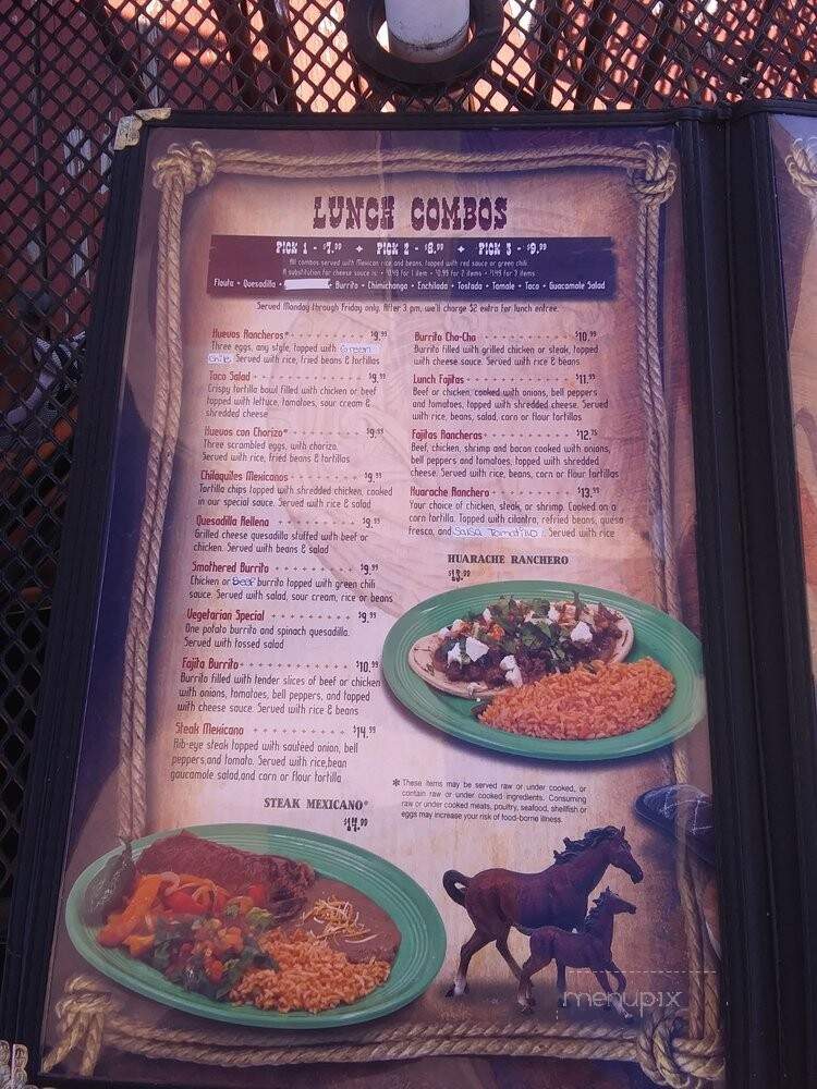 Ranchero's Restaurant - Longmont, CO menu_pic