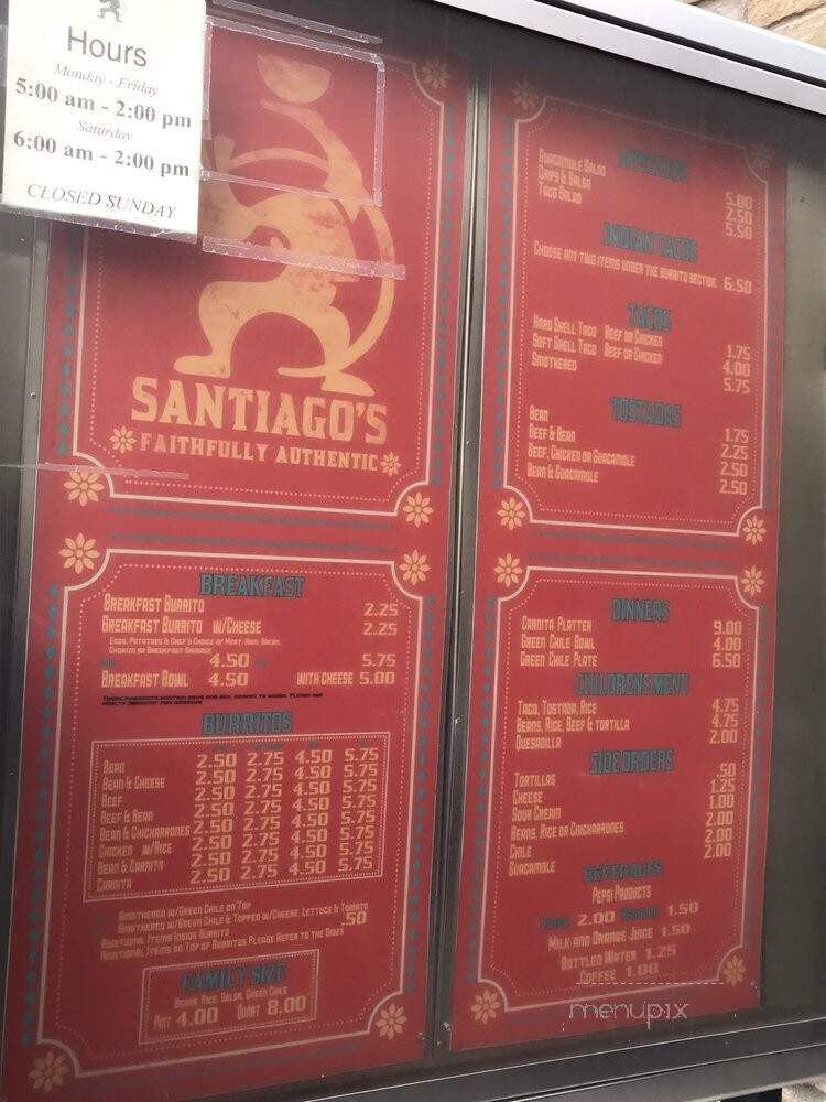 Santiago's Mexican Restaurant - Brighton, CO menu_pic