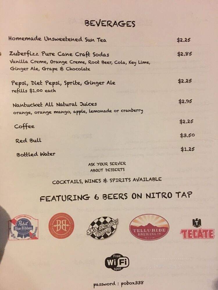 Enterprise Bar & Grill - Rico, CO menu_pic